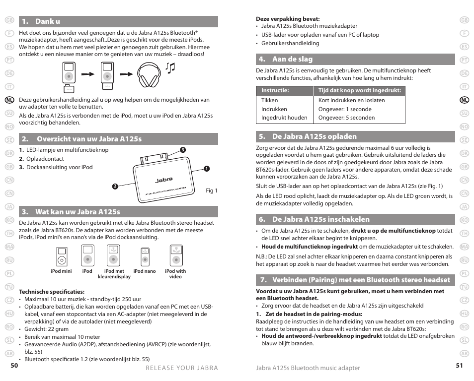 Jabra A125s User Manual | Page 28 / 106