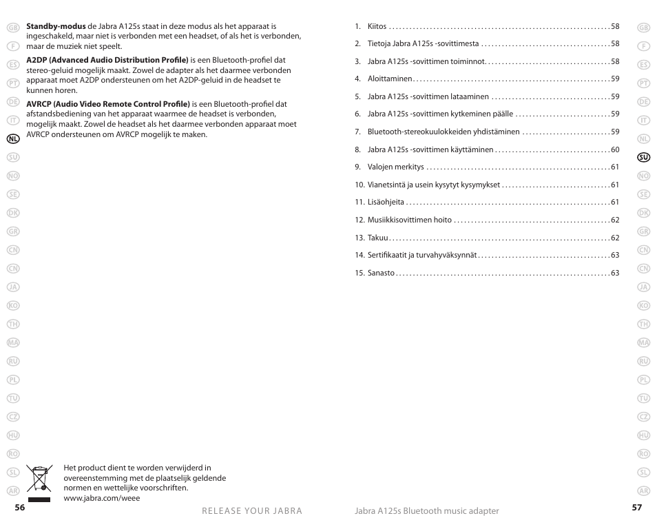 Jabra A125s User Manual | Page 31 / 106