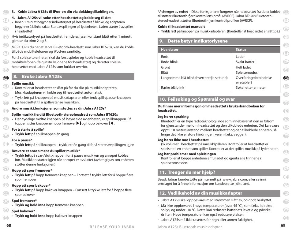 Jabra A125s User Manual | Page 37 / 106