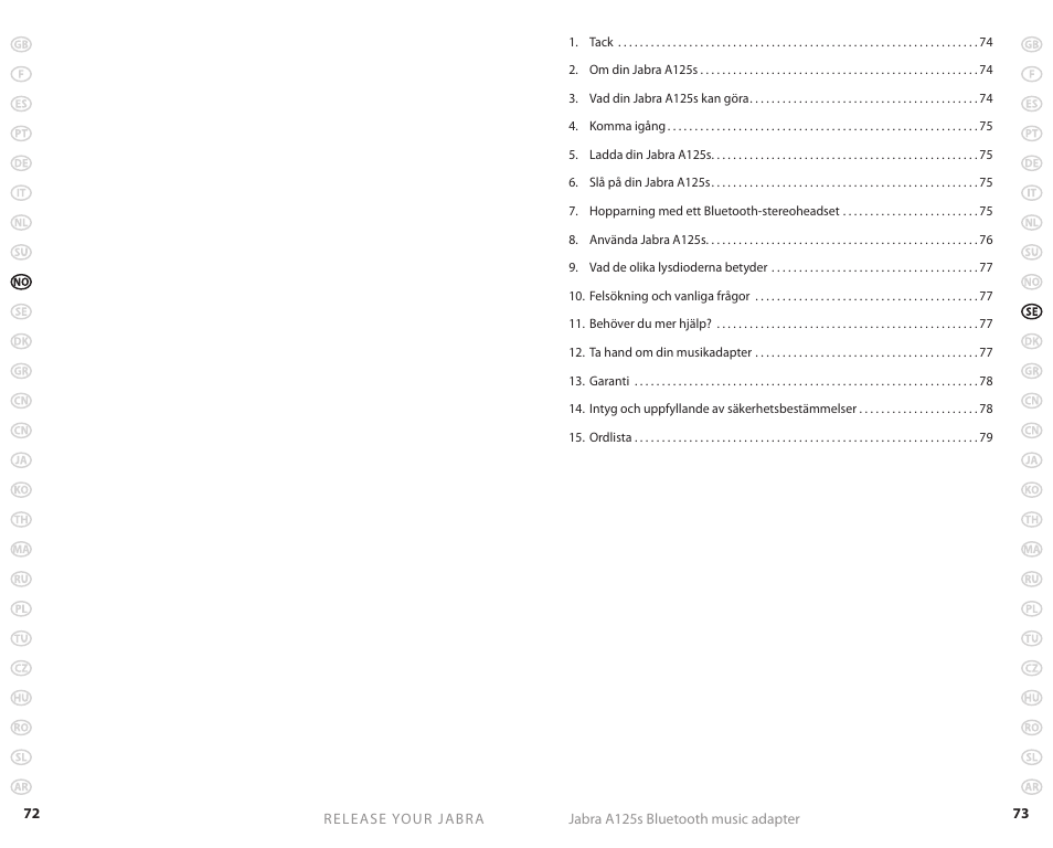 Jabra A125s User Manual | Page 39 / 106