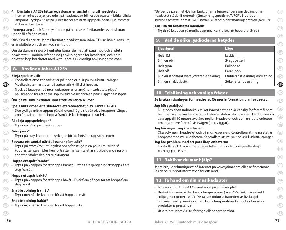 Jabra A125s User Manual | Page 41 / 106