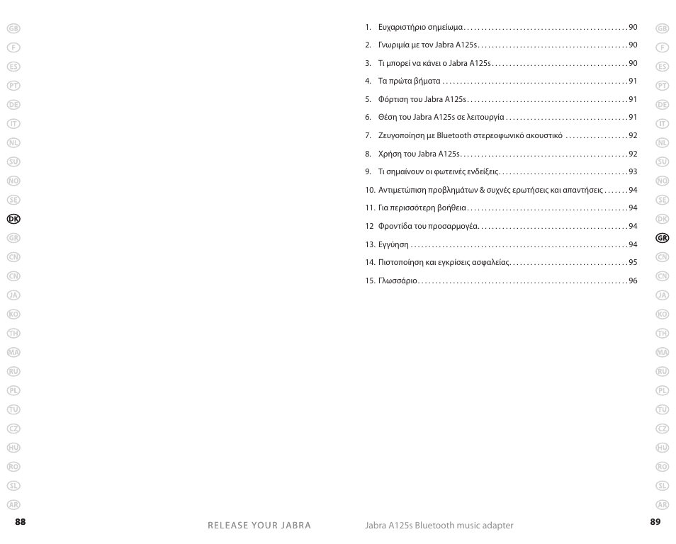 Jabra A125s User Manual | Page 47 / 106