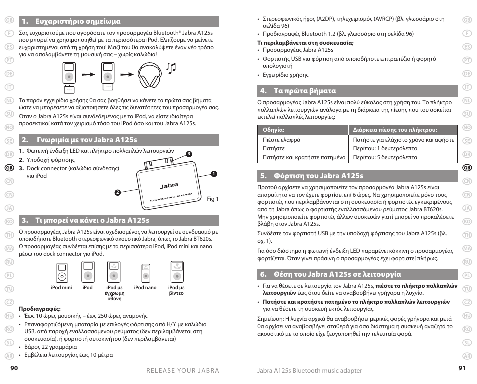 Jabra A125s User Manual | Page 48 / 106