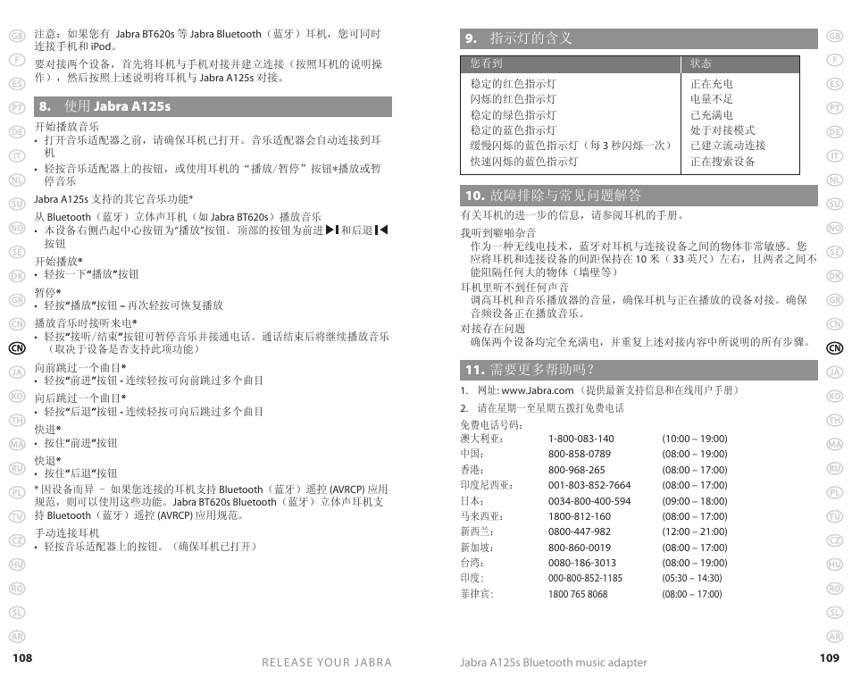 Jabra A125s User Manual | Page 57 / 106