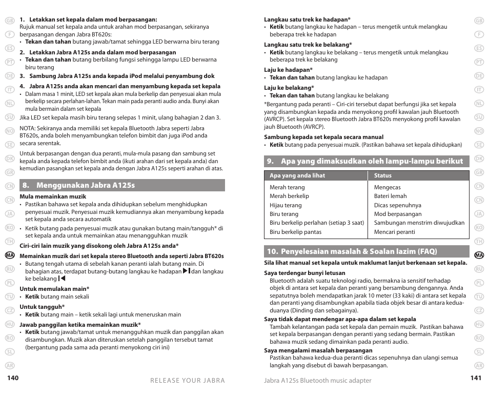 Jabra A125s User Manual | Page 73 / 106