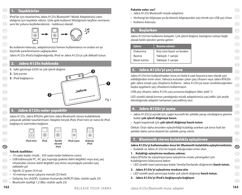 Jabra A125s User Manual | Page 84 / 106