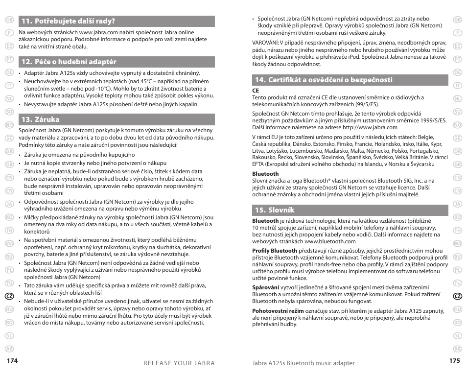 Jabra A125s User Manual | Page 90 / 106