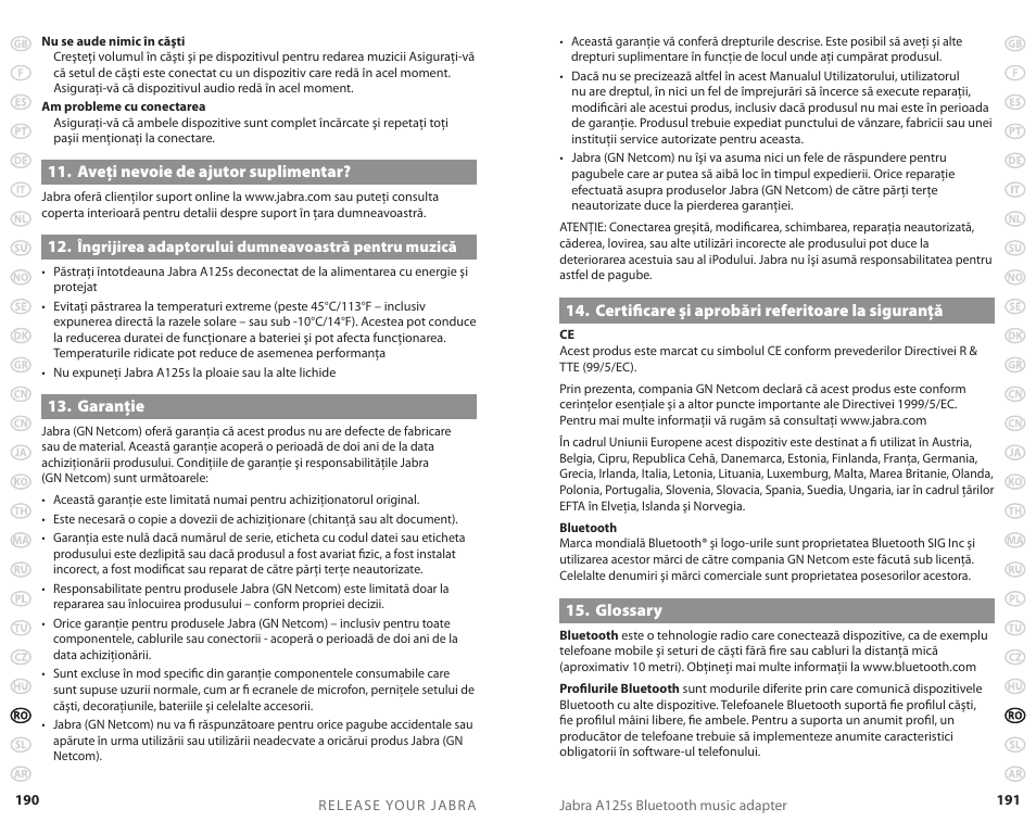 Jabra A125s User Manual | Page 98 / 106