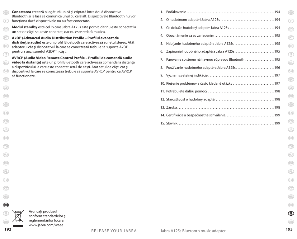 Jabra A125s User Manual | Page 99 / 106