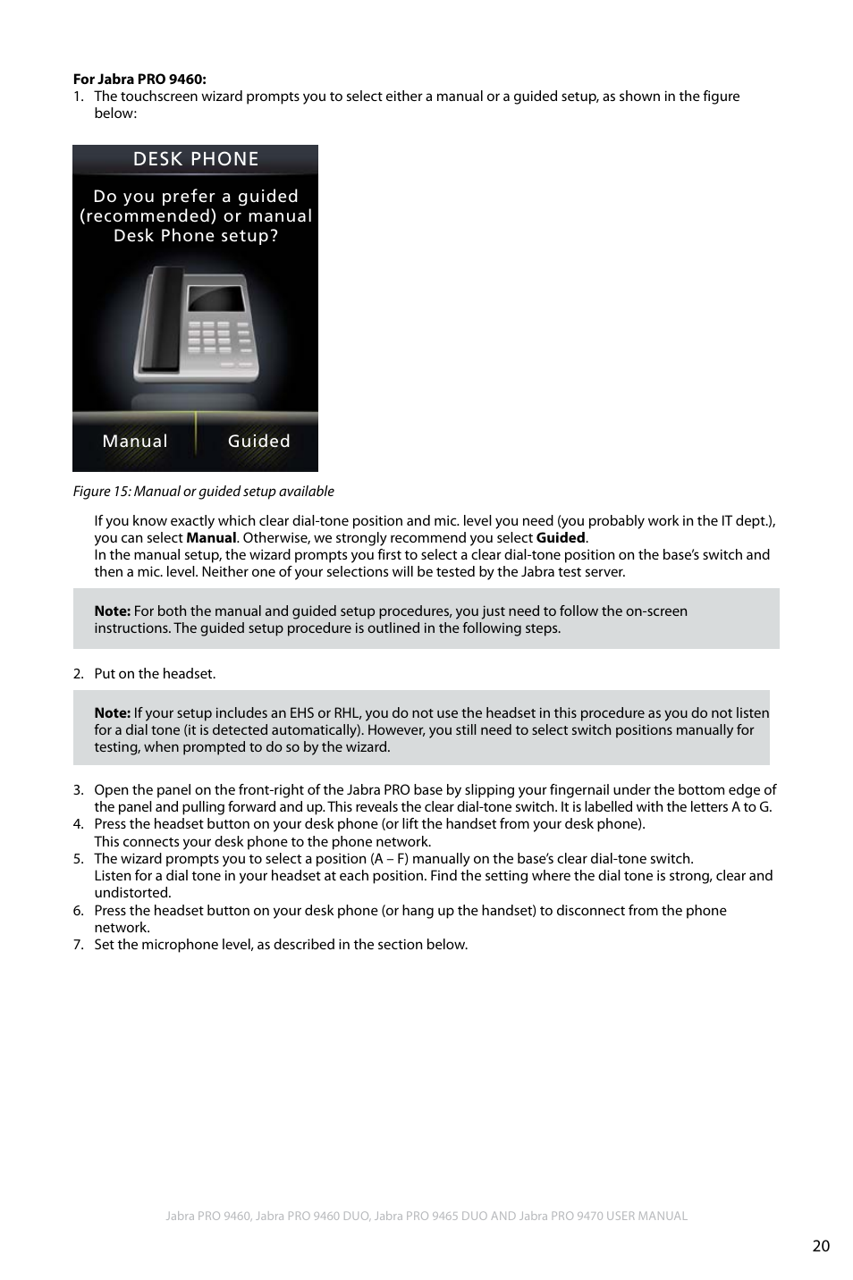 En g li sh | Jabra PRO 9460 User Manual | Page 20 / 80