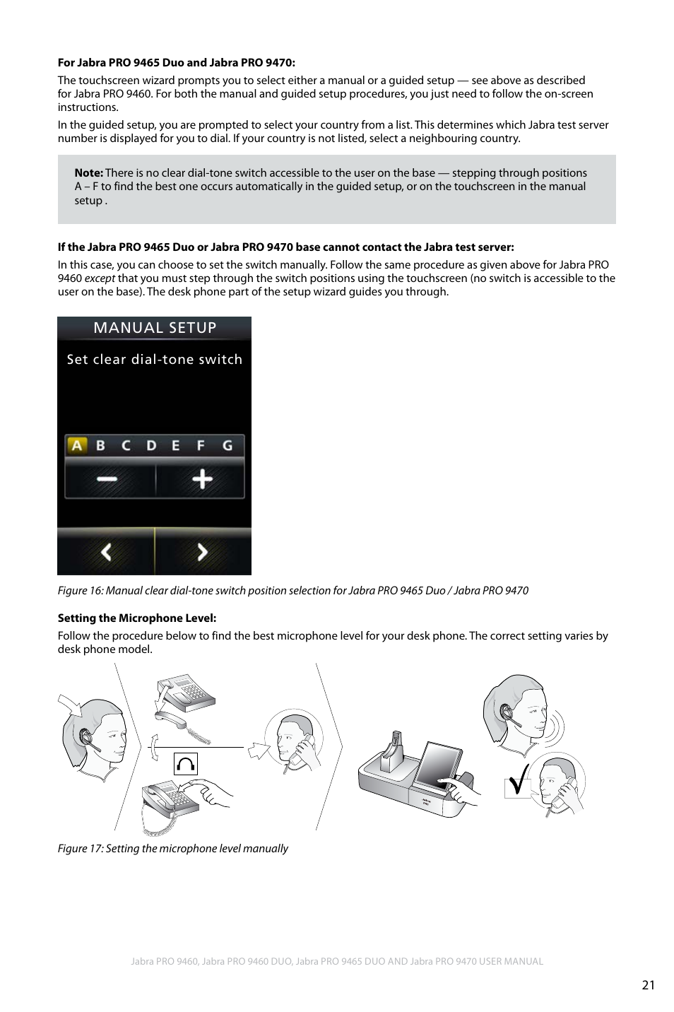 En g li sh | Jabra PRO 9460 User Manual | Page 21 / 80