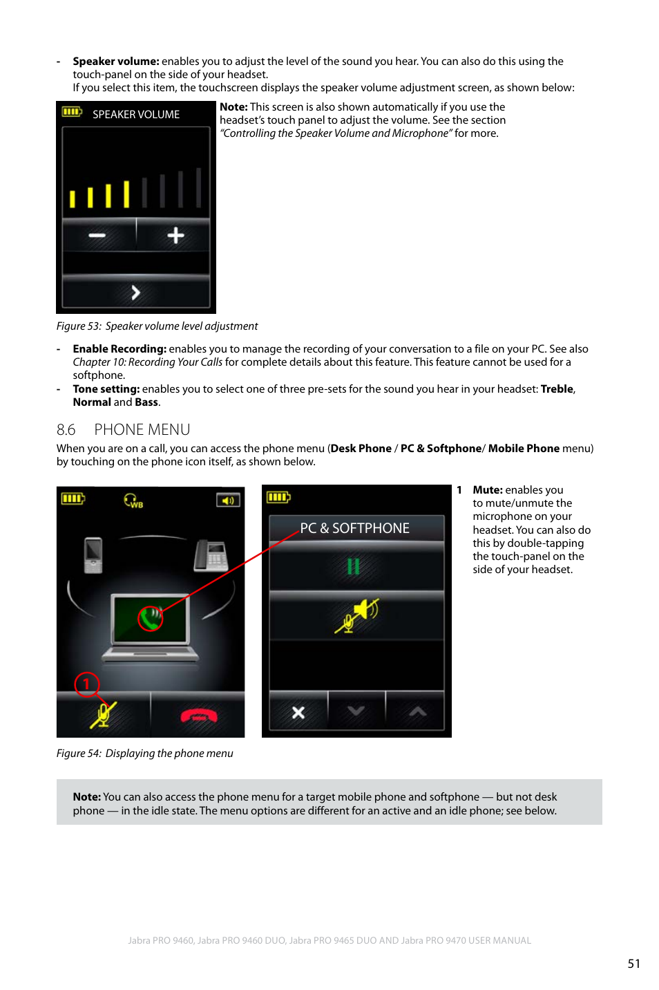 6 phone menu, En g li sh | Jabra PRO 9460 User Manual | Page 51 / 80