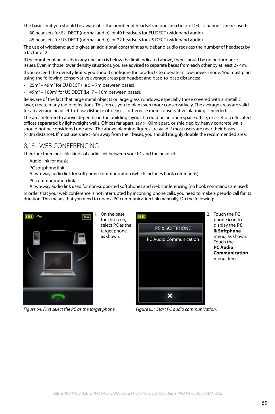 18 web conferencing, En g li sh | Jabra PRO 9460 User Manual | Page 59 / 80