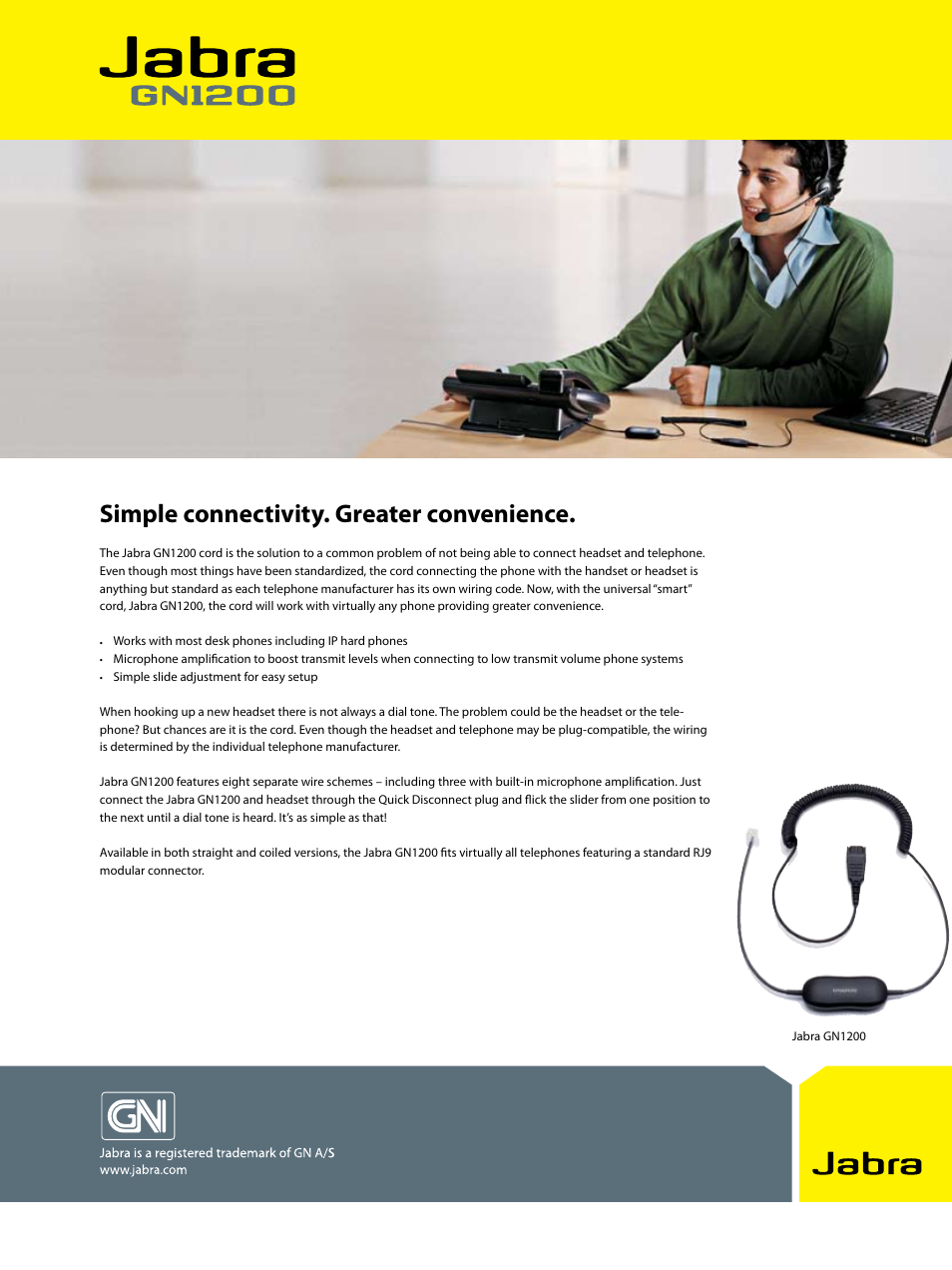 Jabra GN1200 User Manual | 2 pages