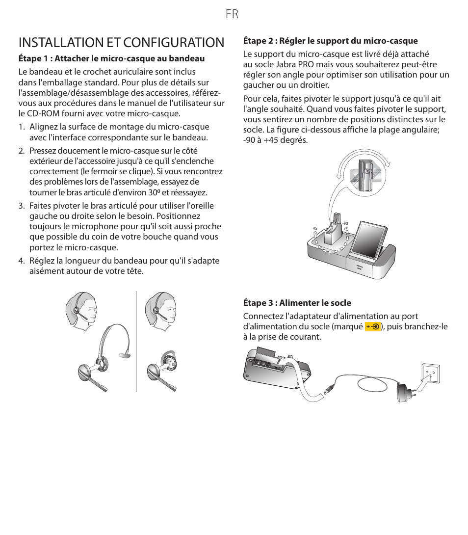 Installation et configuration | Jabra PROTM 9470 User Manual | Page 12 / 41