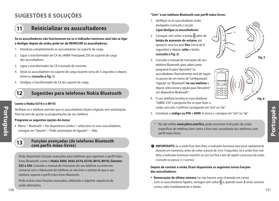 Po rtuguês p o rtuguês | Jabra 250 User Manual | Page 76 / 87