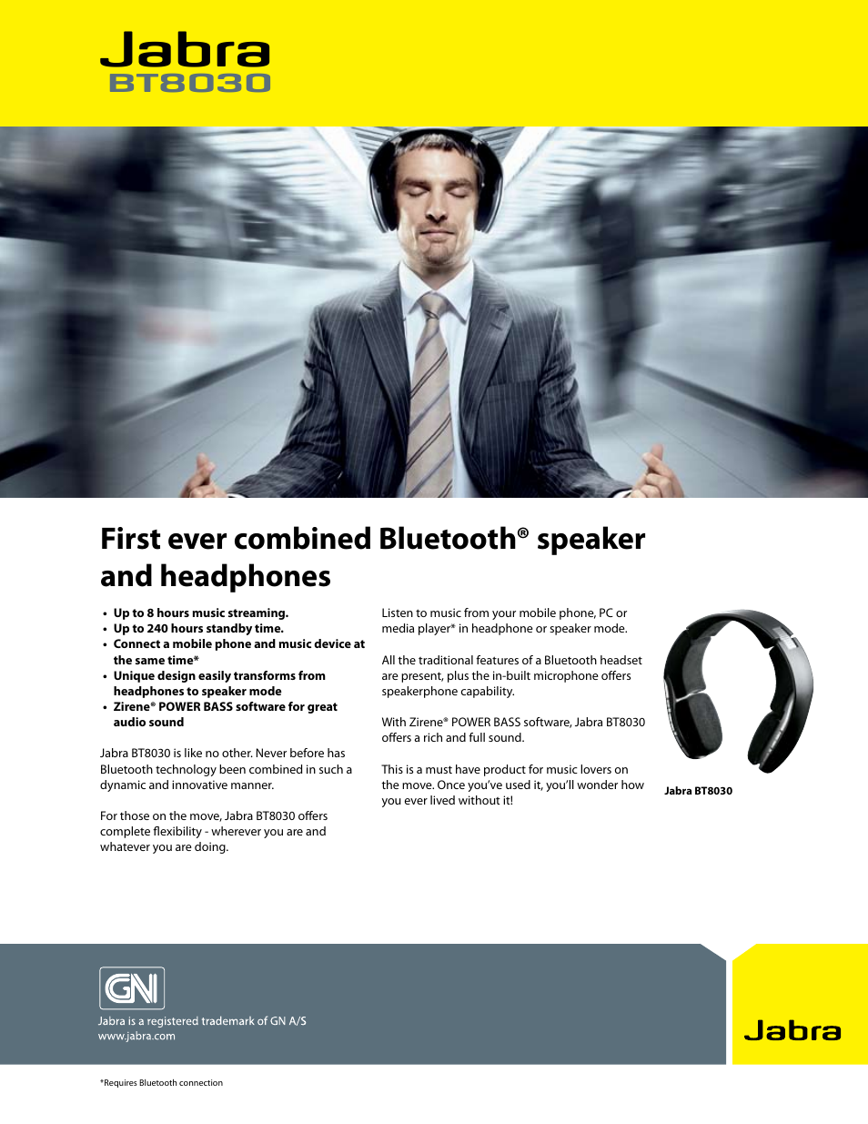 Jabra BT8030 User Manual | 2 pages