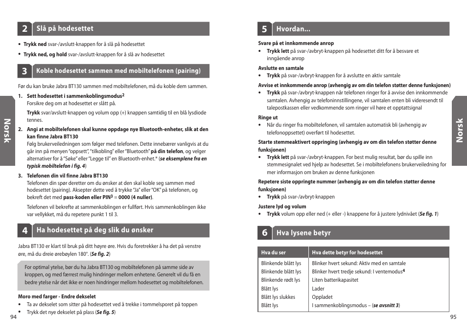 No rs k | Jabra BT130 User Manual | Page 50 / 63