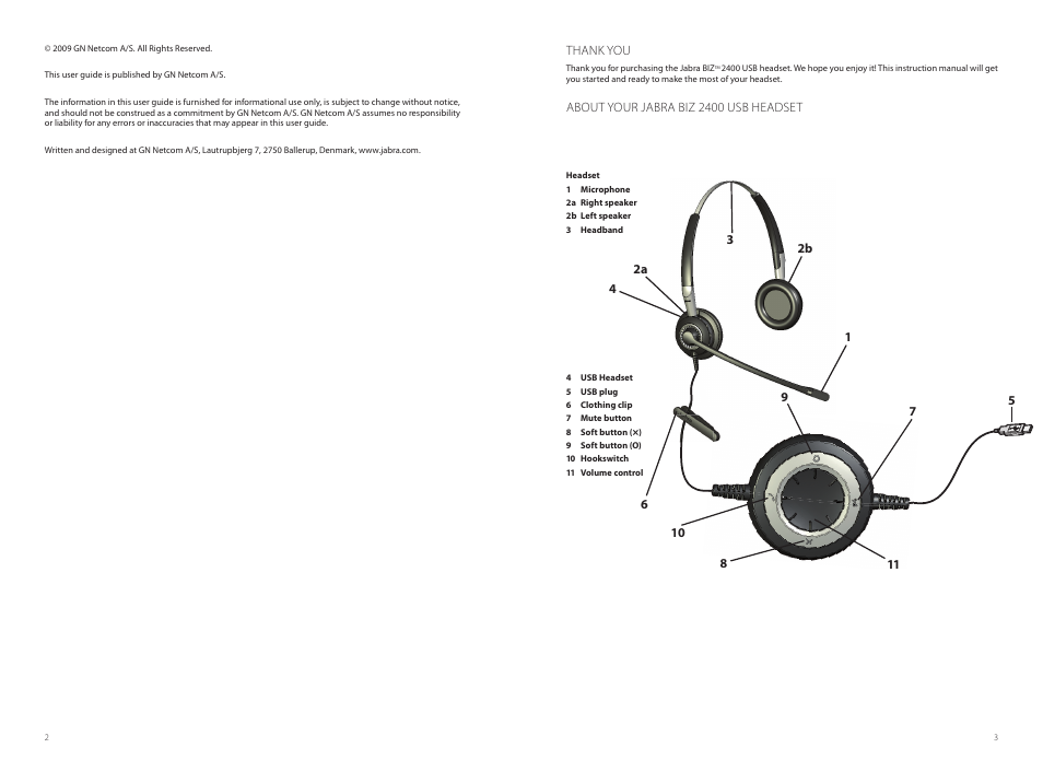 Jabra BIZ 2400 USB User Manual | Page 2 / 8