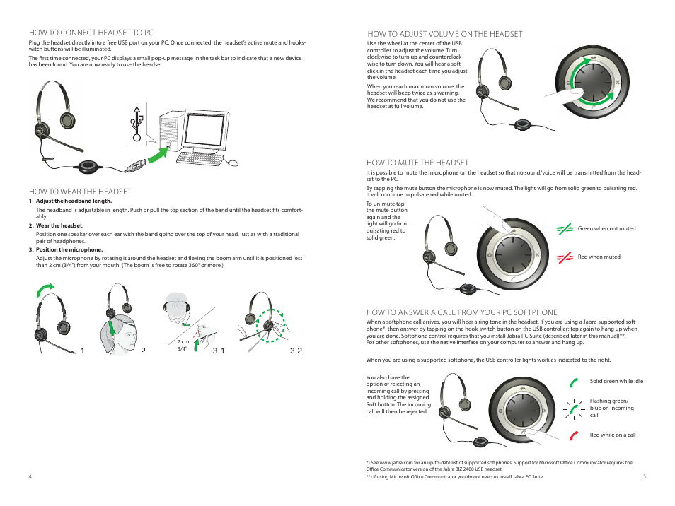 Jabra BIZ 2400 USB User Manual | Page 3 / 8