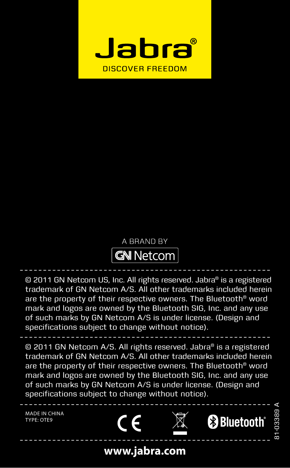 Jabra BT2045 User Manual | Page 13 / 13