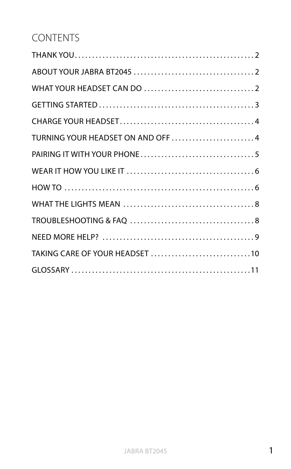 Jabra BT2045 User Manual | Page 2 / 13