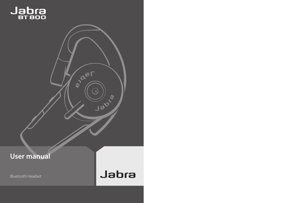 Jabra BT 800 User Manual | 9 pages