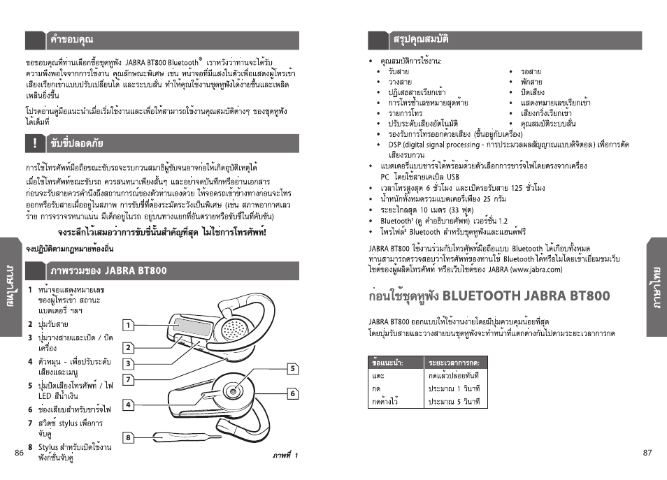Jabra BT 800 User Manual | Page 3 / 9