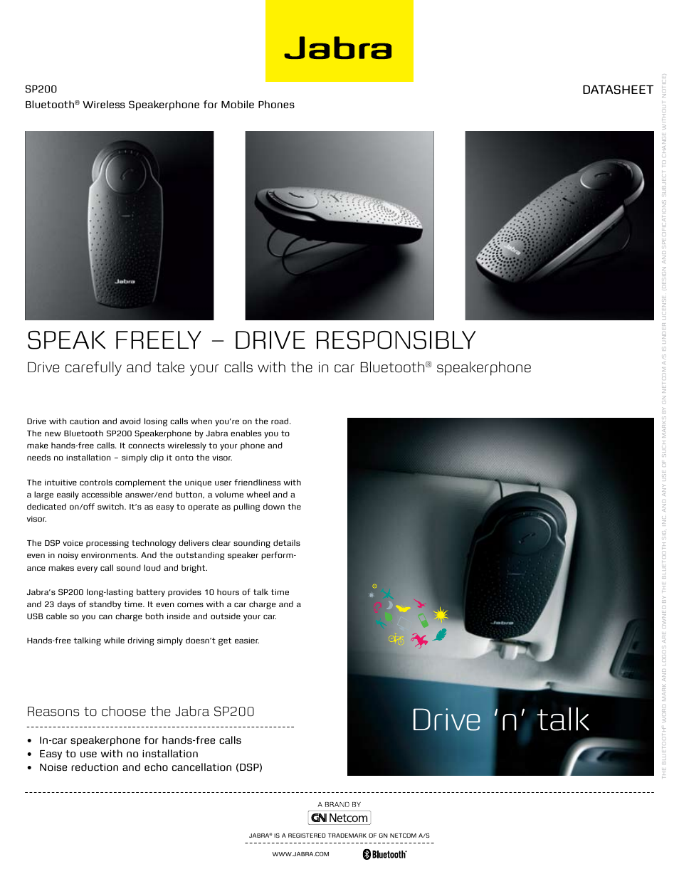 Jabra SP200 User Manual | 2 pages