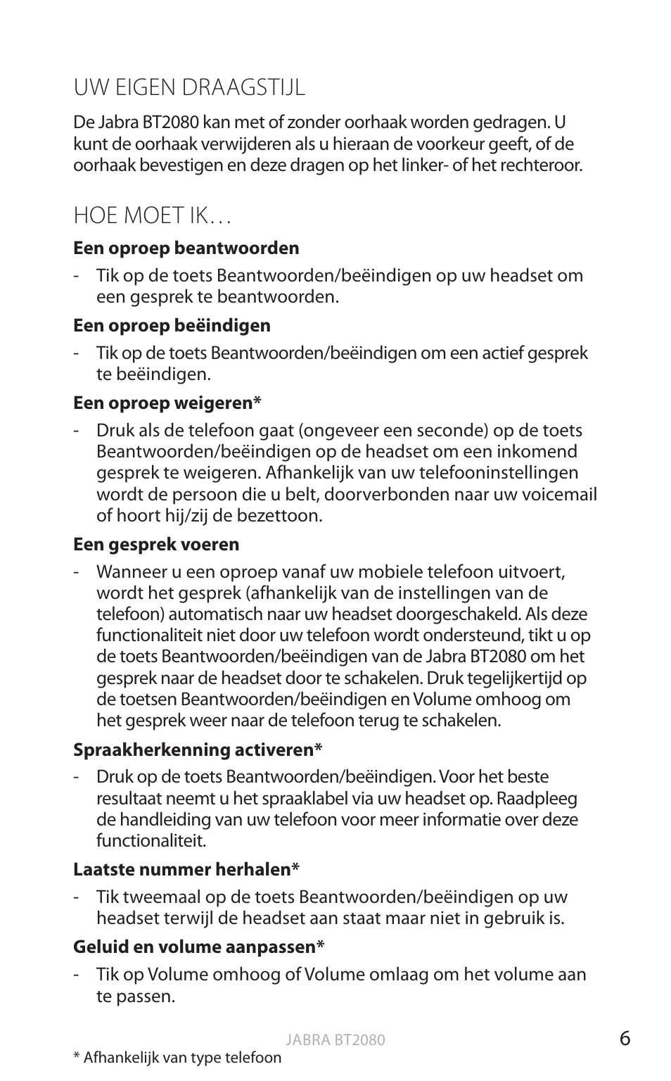 Uw eigen draagstijl, Hoe moet ik, Eng els | Jabra BT2080 User Manual | Page 161 / 495