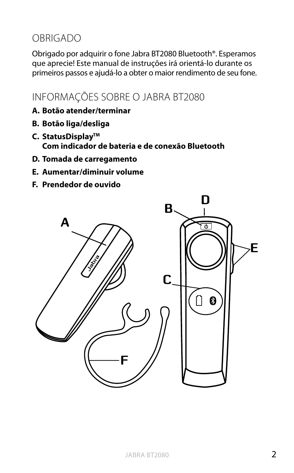 Obrigado, Informações sobre o jabra bt2080, Inglês | Jabra BT2080 User Manual | Page 222 / 495
