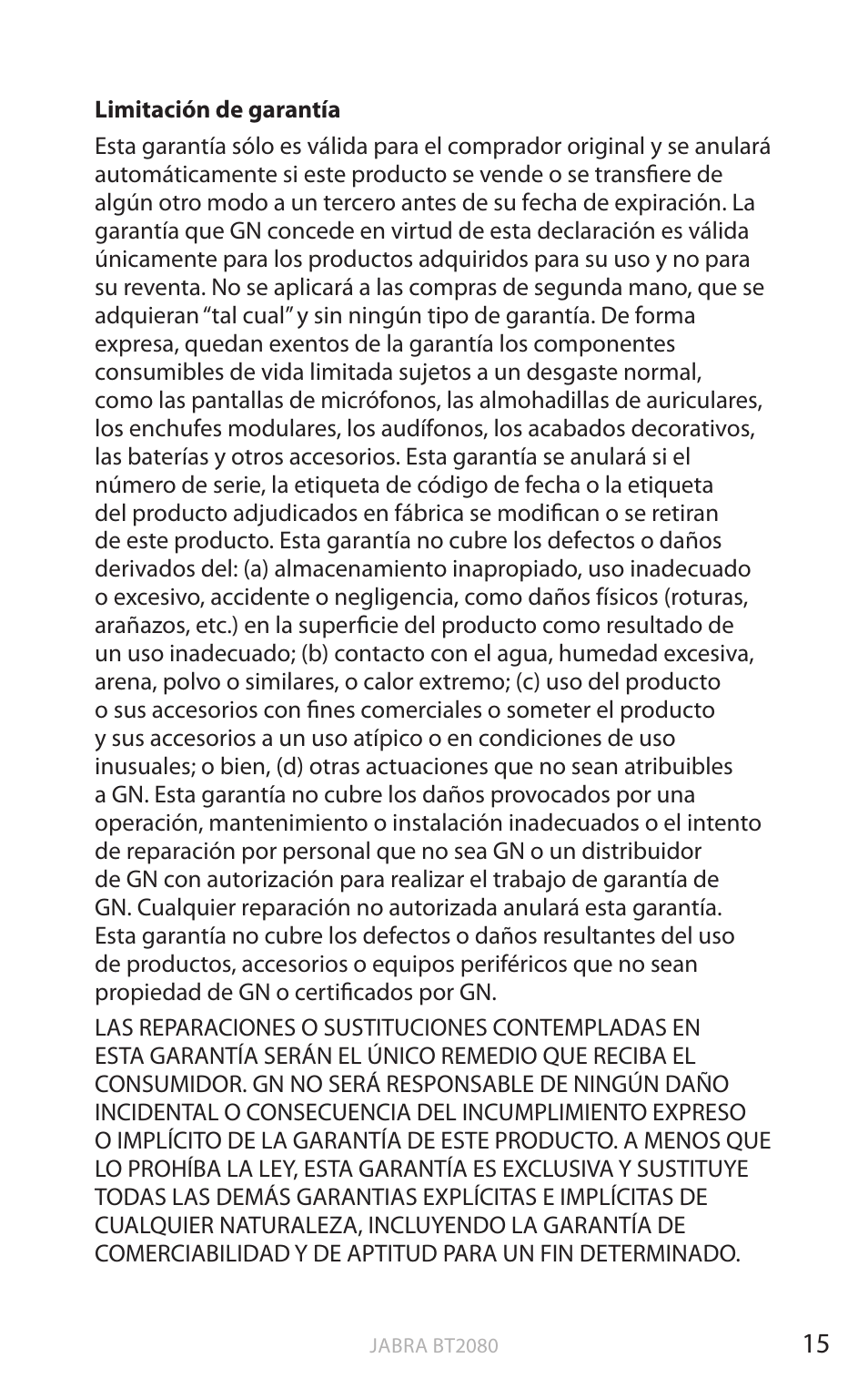 English | Jabra BT2080 User Manual | Page 252 / 495