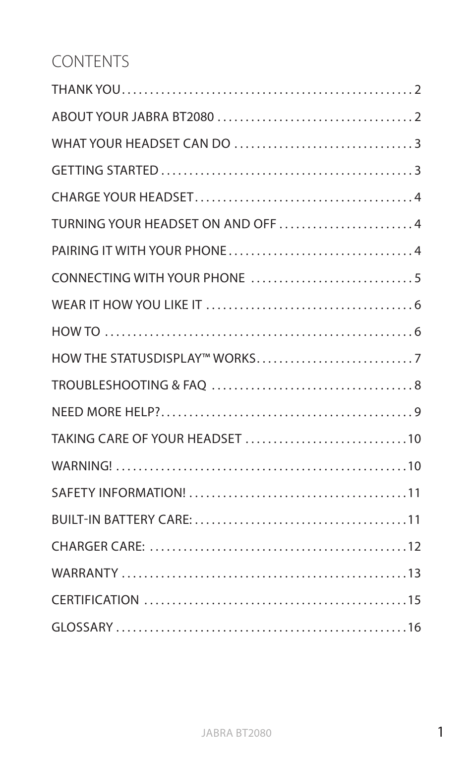 Jabra BT2080 User Manual | Page 4 / 495