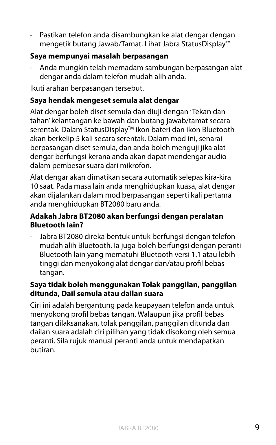 Bahasa ingger is | Jabra BT2080 User Manual | Page 474 / 495