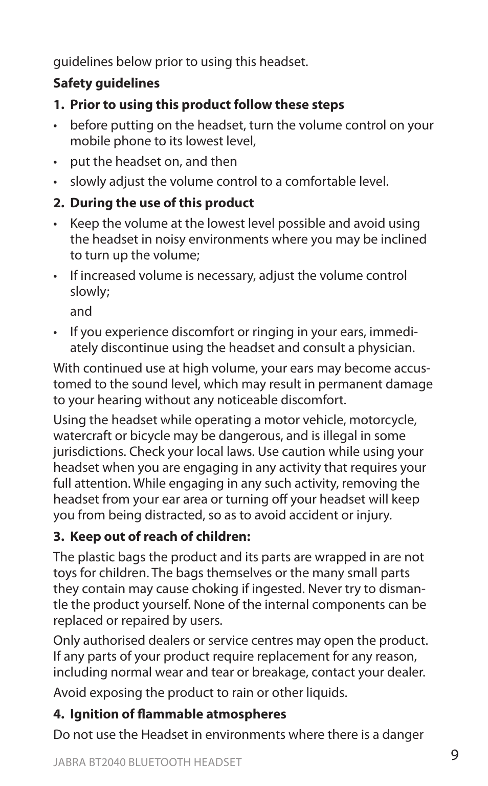 En g li sh | Jabra BT2040 User Manual | Page 11 / 15