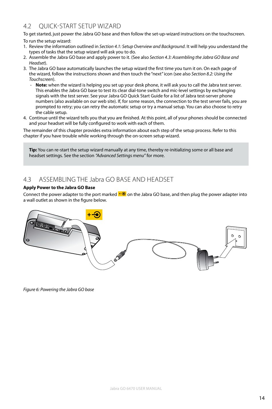 2 quick-start setup wizard, 3 assembling the jabra go base and headset, En g li sh | Jabra GO 6470 User Manual | Page 14 / 77
