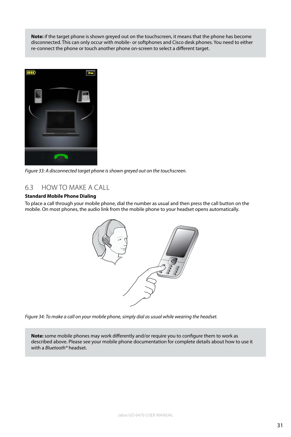 3 how to make a call, En g li sh | Jabra GO 6470 User Manual | Page 31 / 77