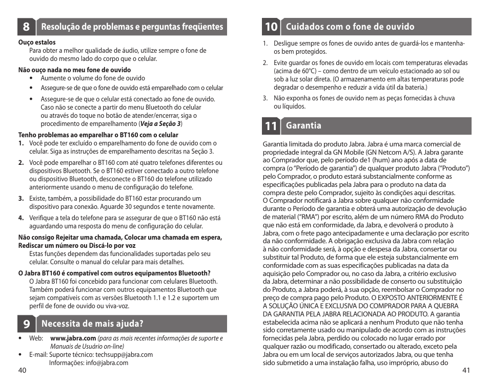 Jabra BT160 User Manual | Page 23 / 25