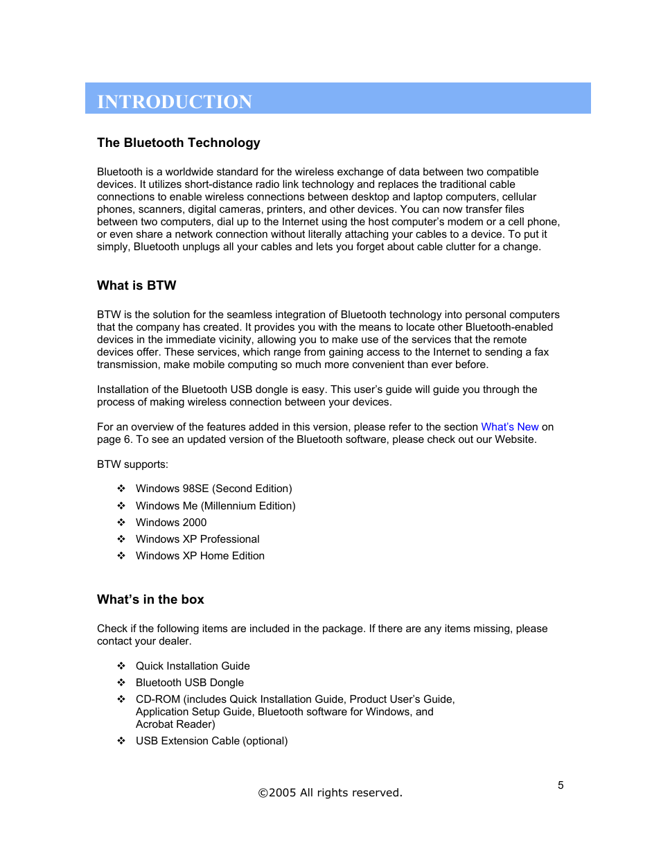 Introduction, The bluetooth technology, What is btw | What’s in the box | Jabra A320s User Manual | Page 5 / 53
