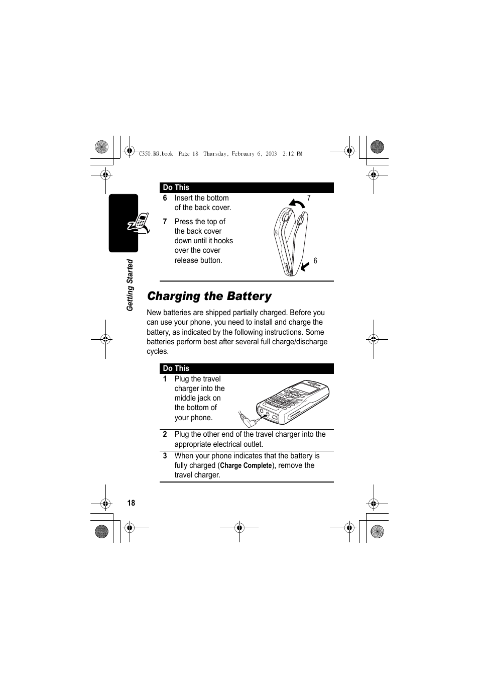 Charging the battery | Jabra C350 User Manual | Page 18 / 173