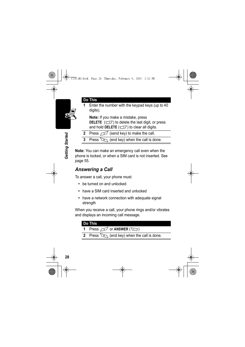 Answering a call | Jabra C350 User Manual | Page 28 / 173