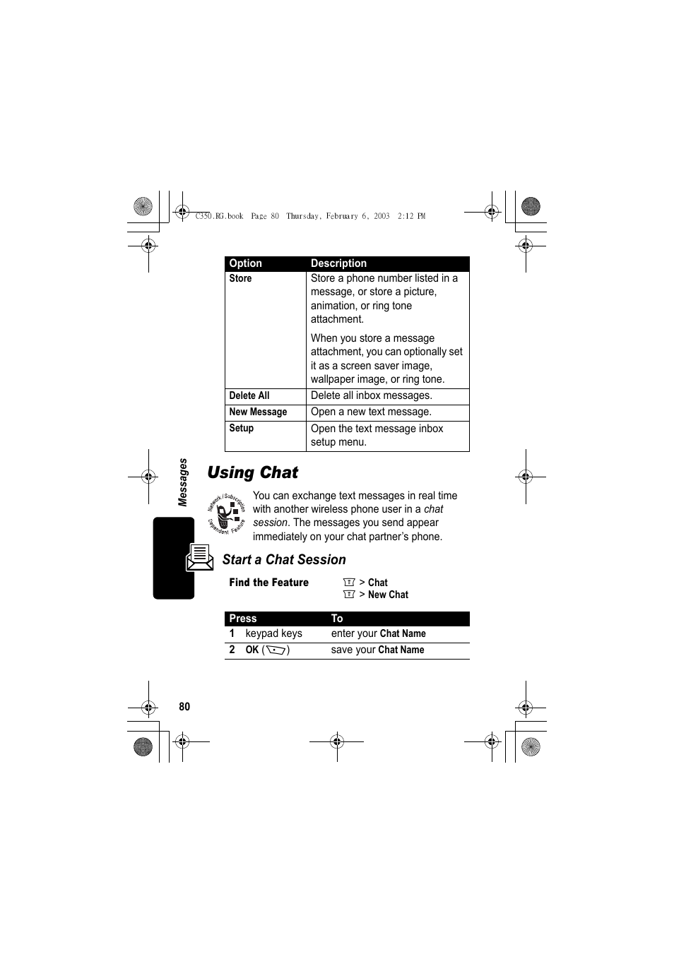 Using chat, Start a chat session | Jabra C350 User Manual | Page 80 / 173