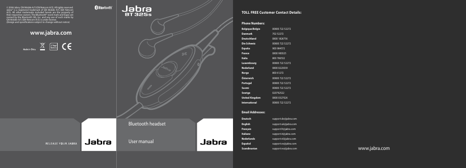 Jabra BT325s User Manual | 75 pages