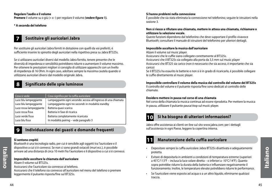 Ita lia no, It al ia no | Jabra BT325s User Manual | Page 25 / 75