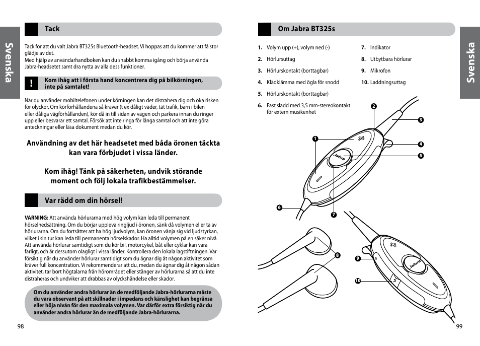 Sv en sk a | Jabra BT325s User Manual | Page 52 / 75