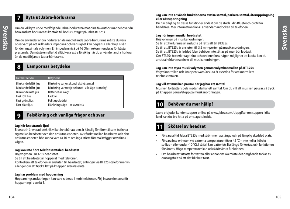 Sv en sk a | Jabra BT325s User Manual | Page 55 / 75