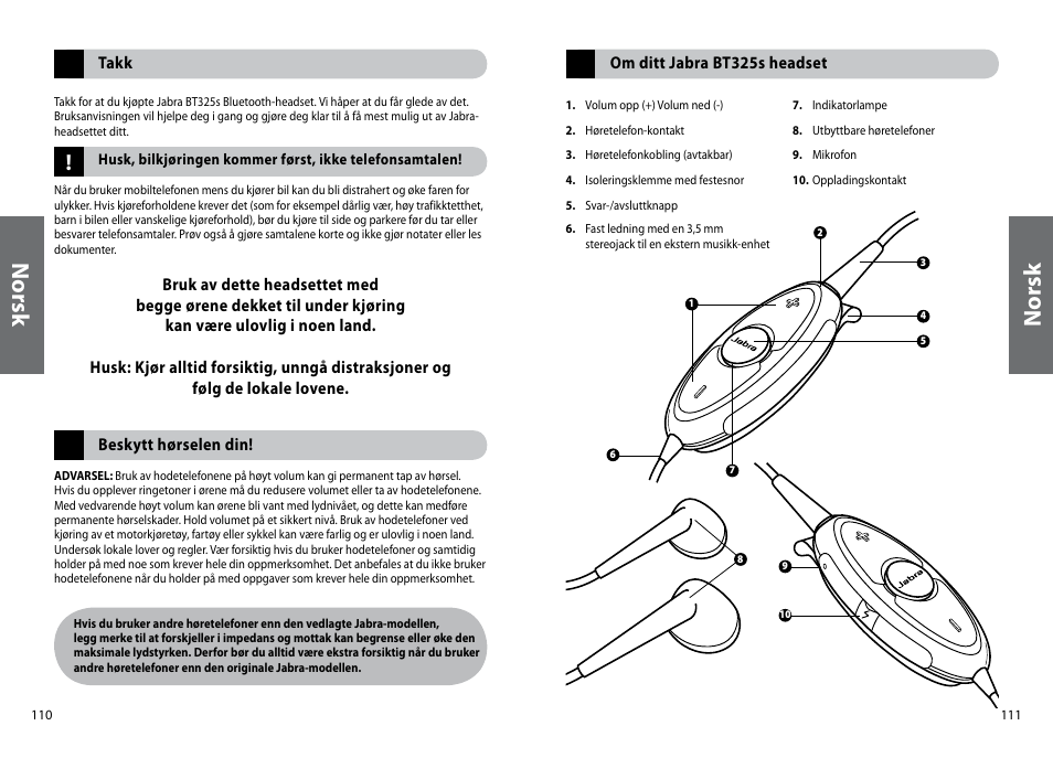 Nor sk | Jabra BT325s User Manual | Page 58 / 75