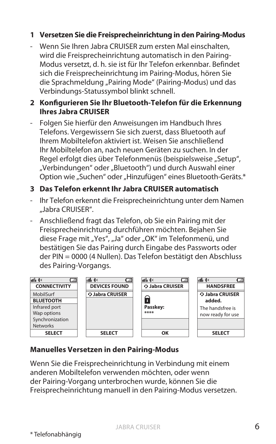 Deut sch | Jabra Cruiser User Manual | Page 105 / 491