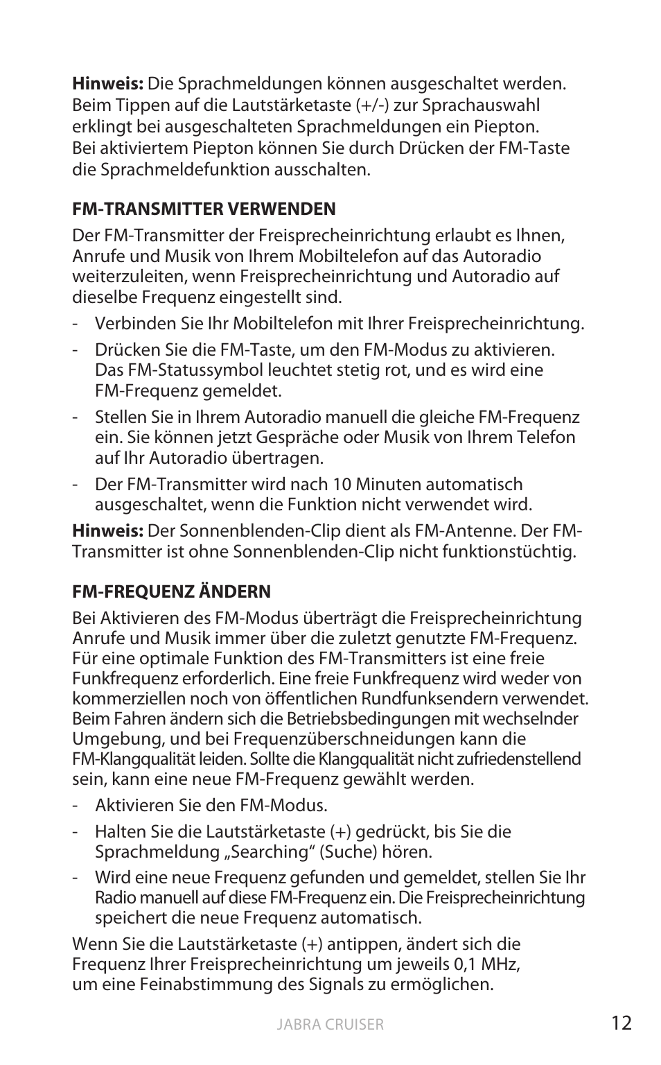 Deut sch | Jabra Cruiser User Manual | Page 111 / 491