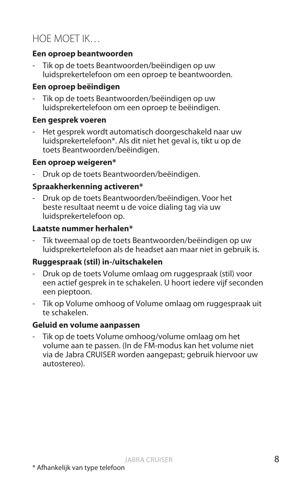 Hoe moet ik, Nederl a n ds | Jabra Cruiser User Manual | Page 162 / 491